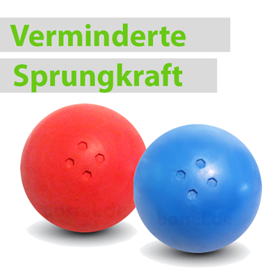 Boßelkugeln verminderte Sprungkraft / Halle