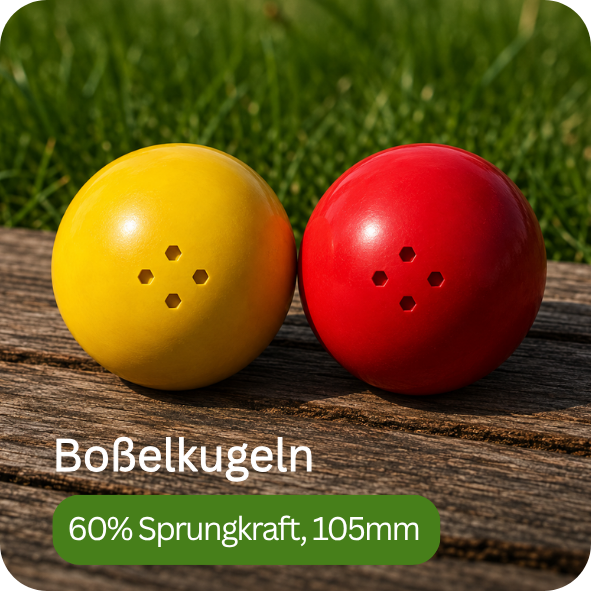 Boßelkugeln mit standartsprungkraft und einem Durchmesser von 10,5cm