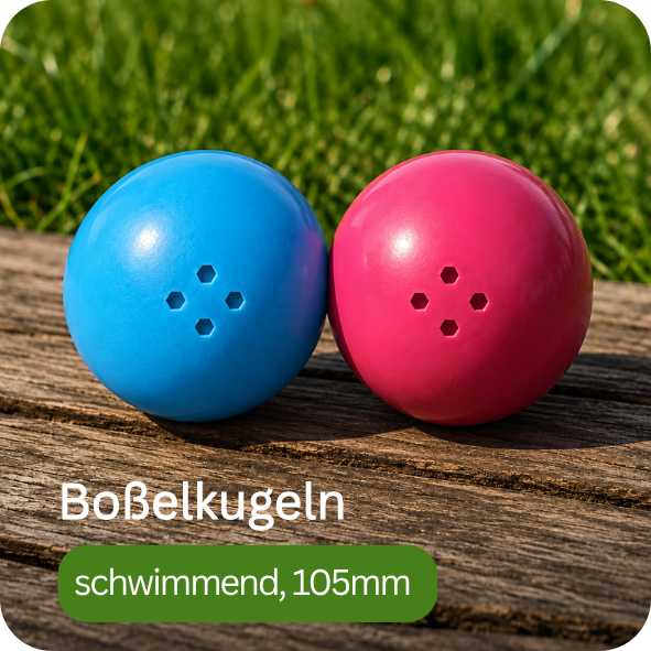 schwimmende Boßelkugeln