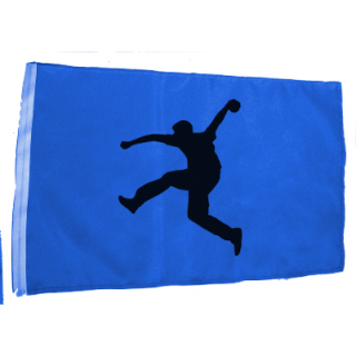 Fahne mit Bo&szlig;ler Flagge 45x30 blau uni