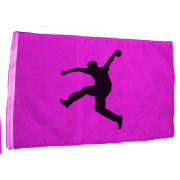 Fahne mit Boßler Flagge 45x30 pink