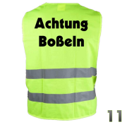 Warnweste "Achtung Boßeln" Nr.11