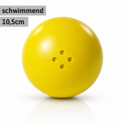 Schwimmende Boßelkugel gummi 10.5cm gelb (Hobby)