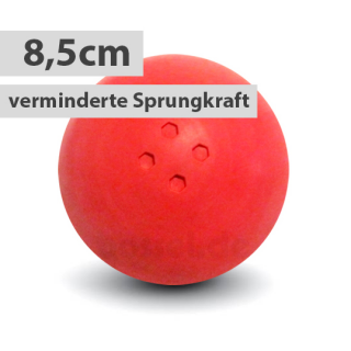 Boßelkugel für Kinder 8,5cm rot  verminderte Sprungkraft (Halle)