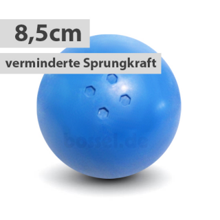 Boßelkugel für Kinder 8,5cm blau  verminderte Sprungkraft (Halle)