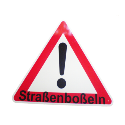 Warnschild Straßenboßeln 900mm