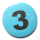 Button 59mm mit Zahlenreihe blau
