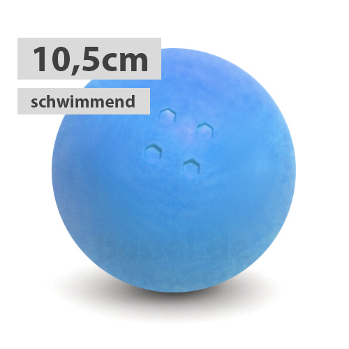 Schwimmende Boßelkugel gummi 10.5cm blau (Hobby)
