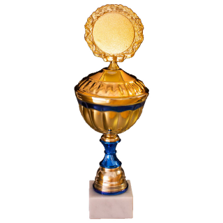 Pokal gold-blau 26,5cm Ø9cm E1279