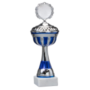 Pokal Paul 29,4cm silber/blau Marmor 70x30mm E1202