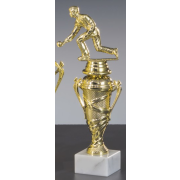 Pokal Gerke 26 cm gold Marmor 55x30 weiß 74-34284