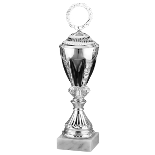 Pokal Leika 333mm silber-schwarz Marmor 80x30mm 53036