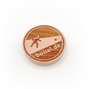 Flaschenöffner rund Buche mit Text oder Logo rund 6,4cm und Magnet