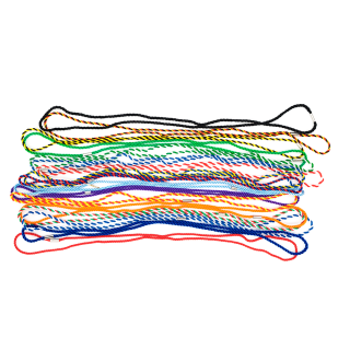 Kordel für Schluckglas / Schnapsglas / Pinnchen schwarz/rot/gelb