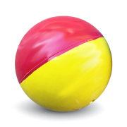 Boßelkugel gummi 10.5cm rot/gelb (Hobby)