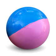 Boßelkugel gummi 10.5cm blau/pink (Hobby)