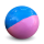 Boßelkugel gummi 10.5cm blau/pink (Hobby)