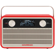 Nordmende Transita 120 tragbares DAB Radio (DAB+, UKW, 24 Stunden Akku, Aux In, Wecker, 2 Weckzeiten, Sleeptimer, Snooze-Funktion, Kopfhöreranschluss) rot