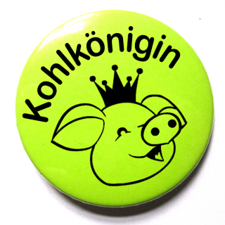 Button Kohlkönigin "Schwein"