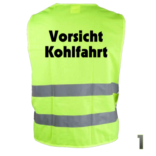 Warnweste "Vorsicht Kohlfahrt"