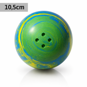 Boßelkugel gummi 10.5cm blau/grün/gelb