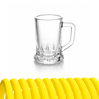 Schnapsglas 4cl zum Umhängen mit Henkel - Schnapsgläser, Shotgläser 30820 gelb