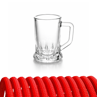 Schnapsglas 4cl zum Umhängen mit Henkel - Schnapsgläser, Shotgläser 30820 rot