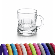 Schnapsglas mit Henkel 2cl zum Umhängen mit Band -...