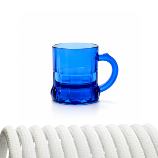 Schnapspinnchen am Band zum Umhängen, Schnapsglas, Shotglas, Schnapsgläser Blau
