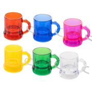 Schnapspinnchen am Band zum Umhängen, Schnapsglas, Shotglas, Schnapsgläser Rot
