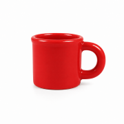 Keramikschnapsglas für lustige Partys, rot 2cl