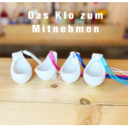 Keramikschnapsglas Toilette für Partys, Karneval, Fastnacht, Schnapskrug