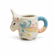 Schnapsglas in Einhornform aus Keramik mit Henkel Partys,...