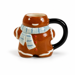 Keramikschnapsglas Cookieman mit Henkel für lustige Partys