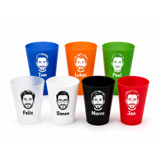 Partybecher 0,3l mit Name, Logo oder Gesicht individuell gestaltbar